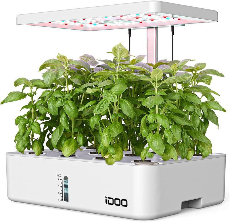 Idoo Hydroponics Growing System 12Pods, Indoor Garden with LED Grow Light, Plant