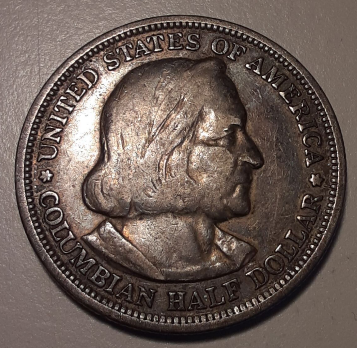 1893 Columbian Expo Half Dollar 90% Silver Columbus Expo