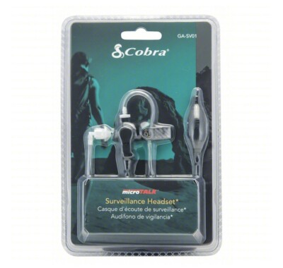Cobra MicroTalk Surveillance Headset for 2 Way Radios VOX/PTT Earbud GA-SV01