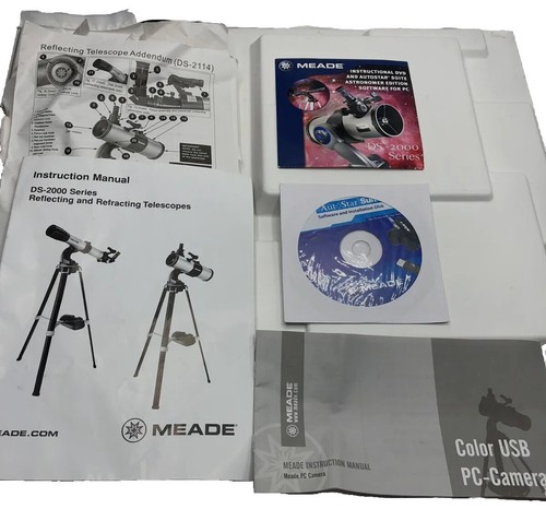 Meade Telescope DS-2000 Series Video Autostar Suite DVD Software + Manuals