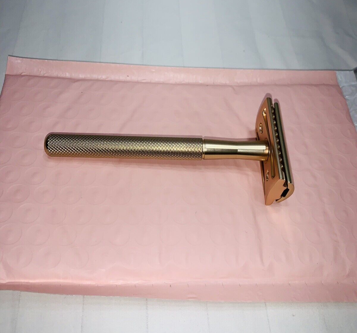 Women Double Edge Razor No Blade Reusable /rx44/12 Rose Gold