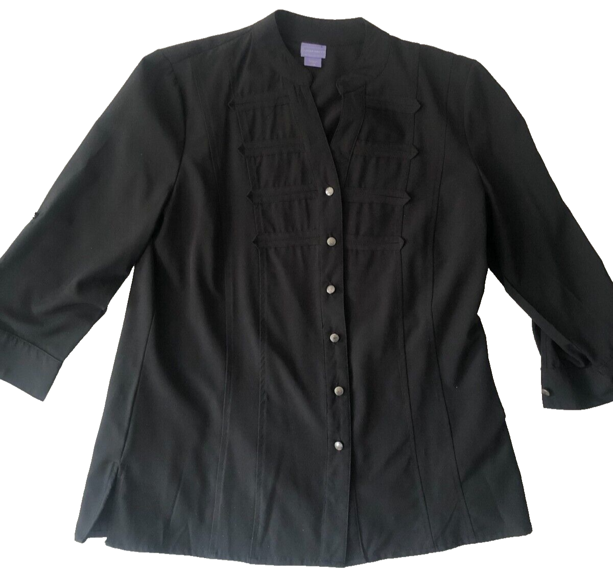 Laura Scott Blouse women Button Down black size M