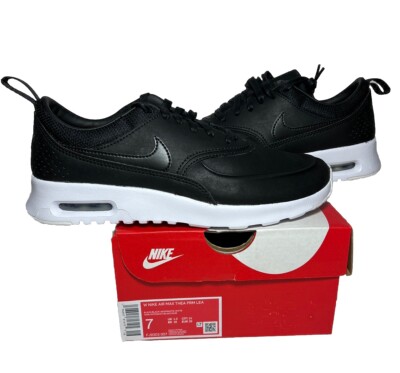 Womens 7 -Nike Air Max Thea Prm Lea Black Anthracite FJ9303-007 Brand NEW OG ALL