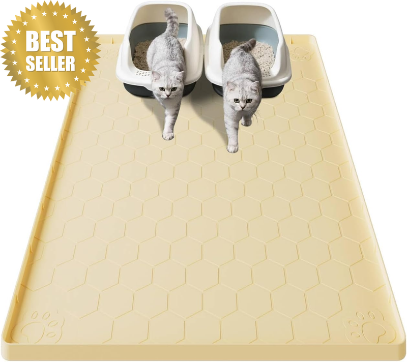 Extra Large Silicone Cat Litter Mat | 101 * 71CM Pet Feeding Mat, Dog Cat Food M