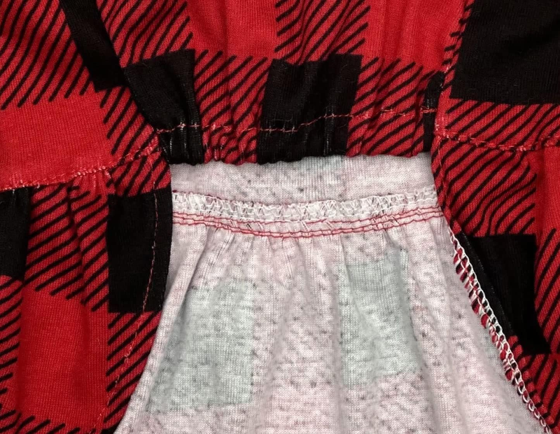 Plaid Pet Christmas Holiday Dress Buffalo Red Black Dog Dresses Clothes for Smal