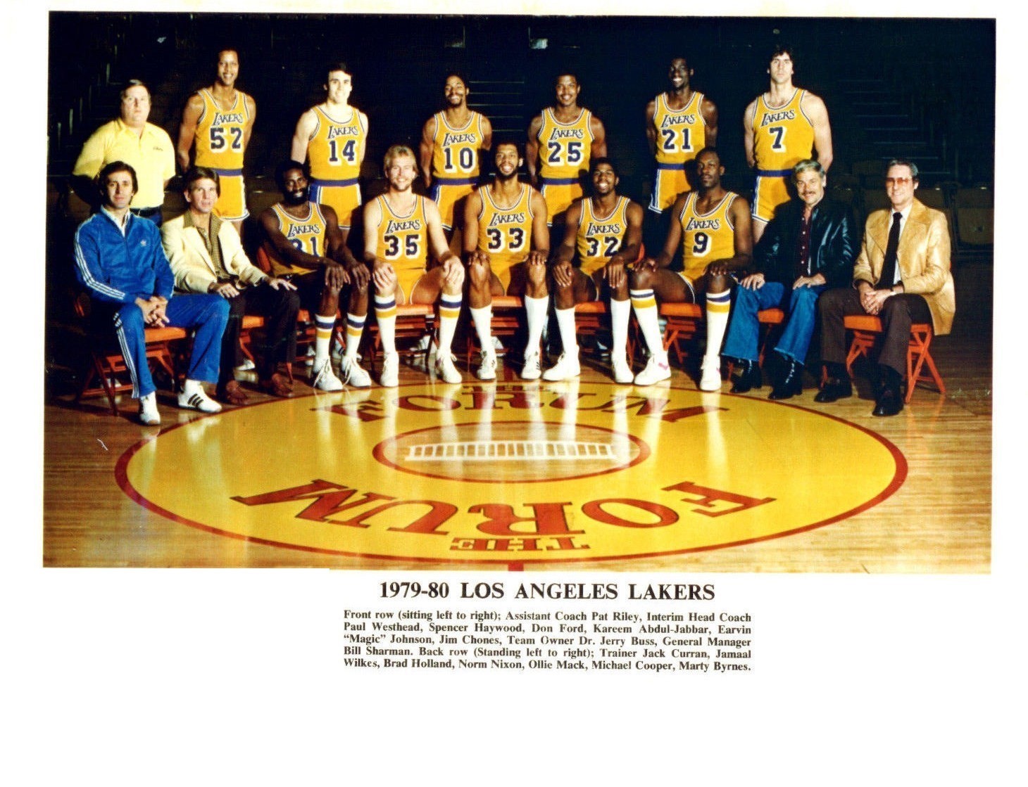 1979-80 LOS ANGELES LAKERS 8X10 TEAM PHOTO BASKETBALL