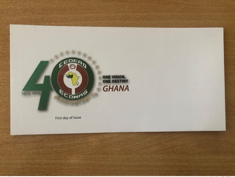 Ghana 2015 Scarce Fdc1 Er Jour Emission Commune Cedeao Ecowas 40 Ans 40 Years