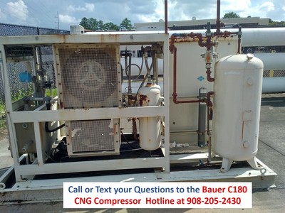 Used Bauer C180 CNG Compressor on Skid