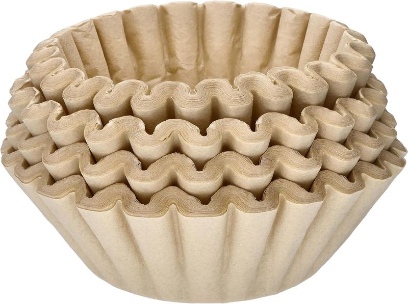 8-12 Cup Large Coffee Filters, Unbleached, Natural - Pack of