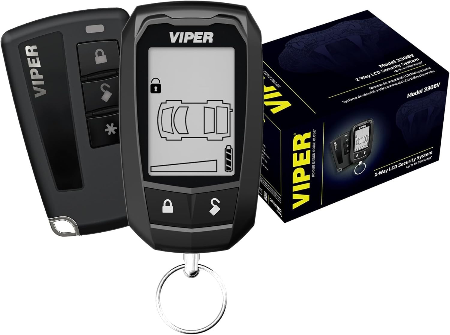 Viper 3308V Responder 2 Way Pager LCD Car Alarm Security