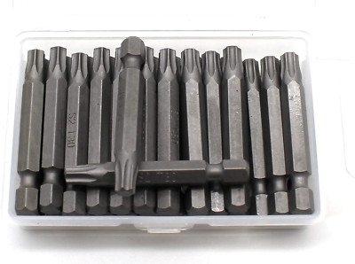 25 Pc T30 Torx 6 Point Impact Ready 2 Inch Length Screwdriver Insert Bits Hex Sh