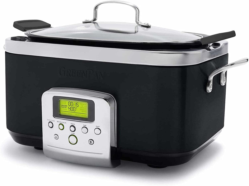 Slow Electric Cooker Elite Quart Programmable, Healthy Ceramic Nonstick Cookers