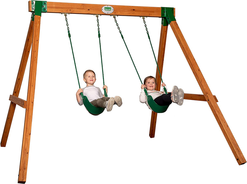 Backyard Discovery Durango All Cedar Classic Swing Set, 2 Pi