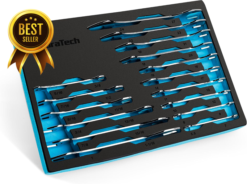 Super Thin Open End Wrench Set 16 Piece Slim Spanner Hand Tools Metric