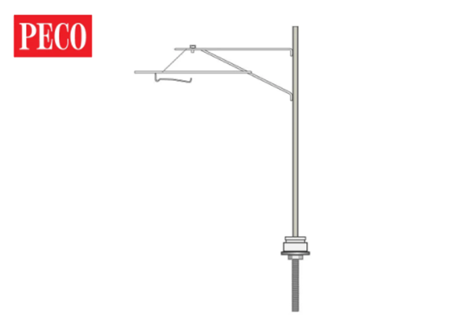 Peco LC-110 OO/HO Catenary System Single Mast