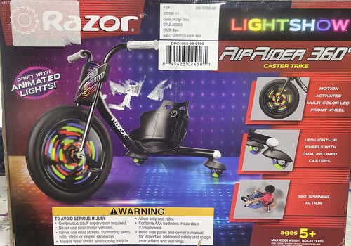 Razor Lightshow RipRider 16" Kids Trike - Black - Christmas Holiday Gift