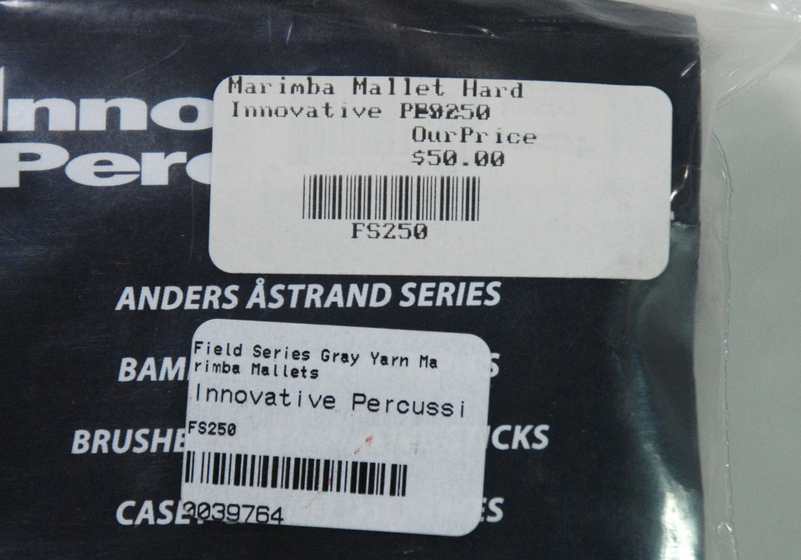 Innovative Percussion Marimba Mallet Hard FS-250 Grey