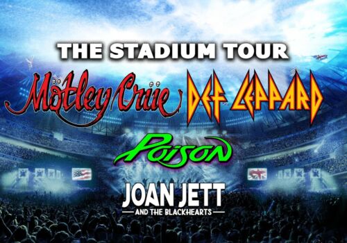 MOTLEY CRUE / DEF LEPPARD / POISON/ JOAN JETT STADIUM TOUR 2020 CONCERT POSTER