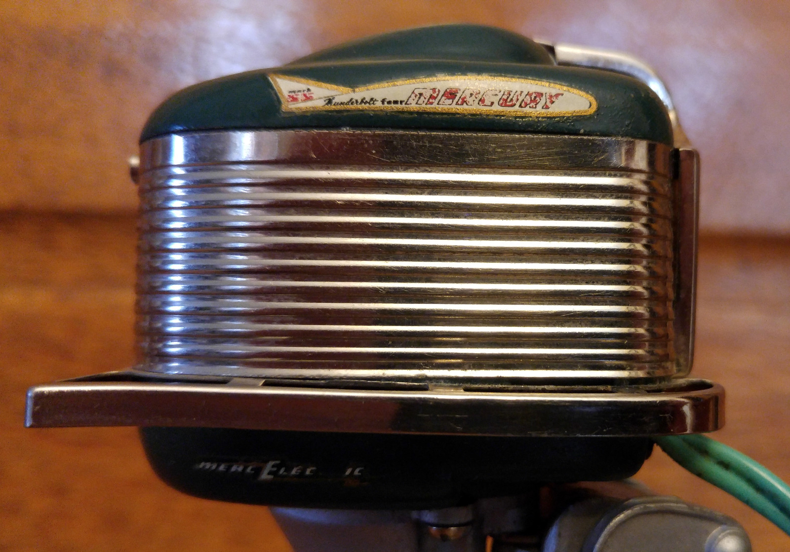 Vintage Mercury Mark 55 Thunderbolt Four Toy Outboard Boat Motor w/ Stand