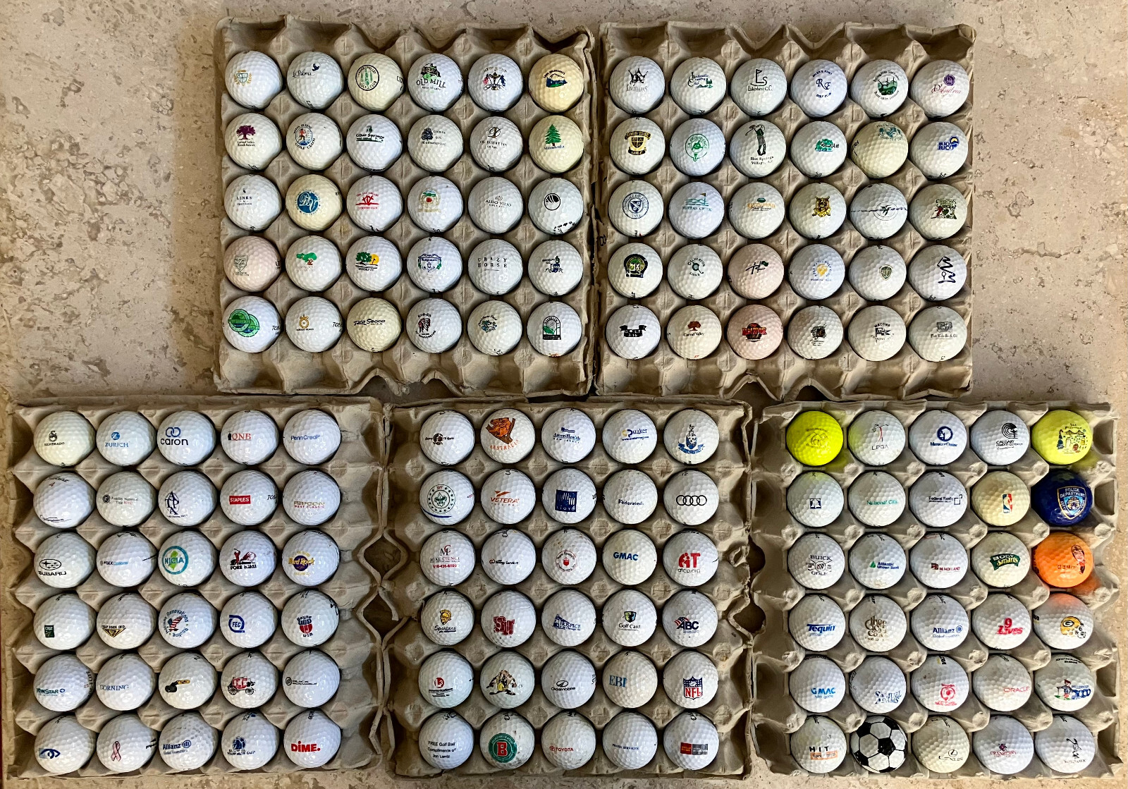 S Courses Advertising 2a Aa - 3a Aaa Logo Golf Ball Lot