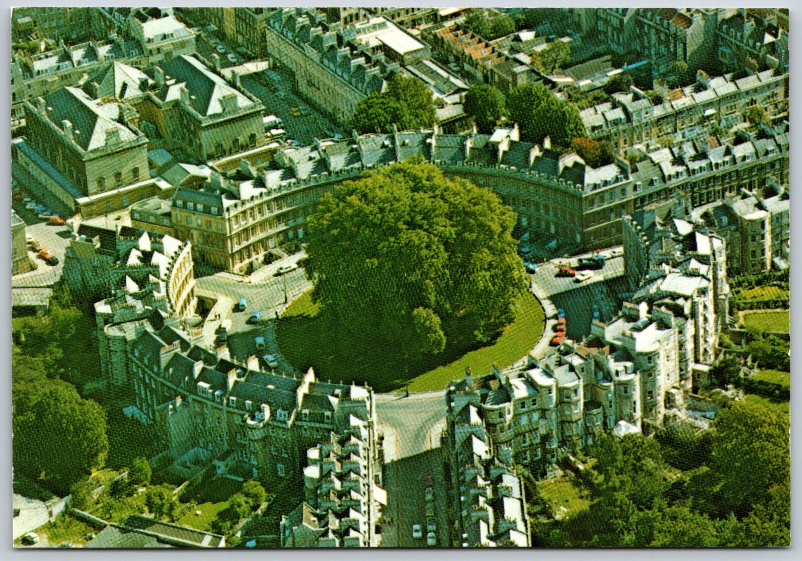 Bath England The Circus Aerial View Constructed 1754 to 1768 Postcard