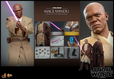 Hot Toys Star Wars AOTC MMS681 Mace Windu 1/6 Scale Figure IN STOCK!!