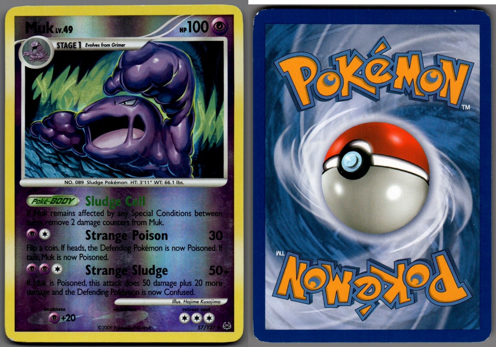 2009 Pokemon, Platinum, #57/127 Muk Lv. 49, Reverse Holo 2009 Pokemon, Platinum, #57/127 Muk Lv. 49, Reverse Holo