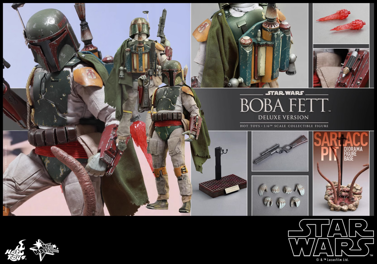 New Hot Toys MMS313 Star Wars Episode VI Return of the Jedi Boba