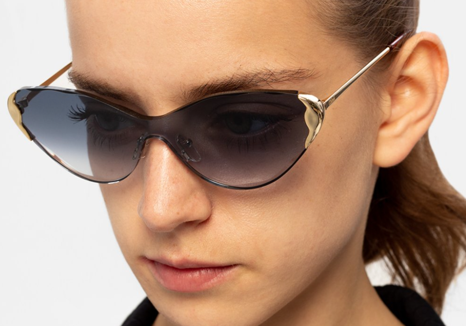 Pre-owned Chloé Chloe Curtis Cat Eye Shield 60mm Sunglasses  display picture 3