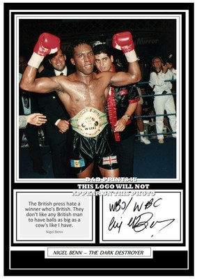 ##56 anthony joshua /& the rock boxing signed a4 photograph reprint great gift