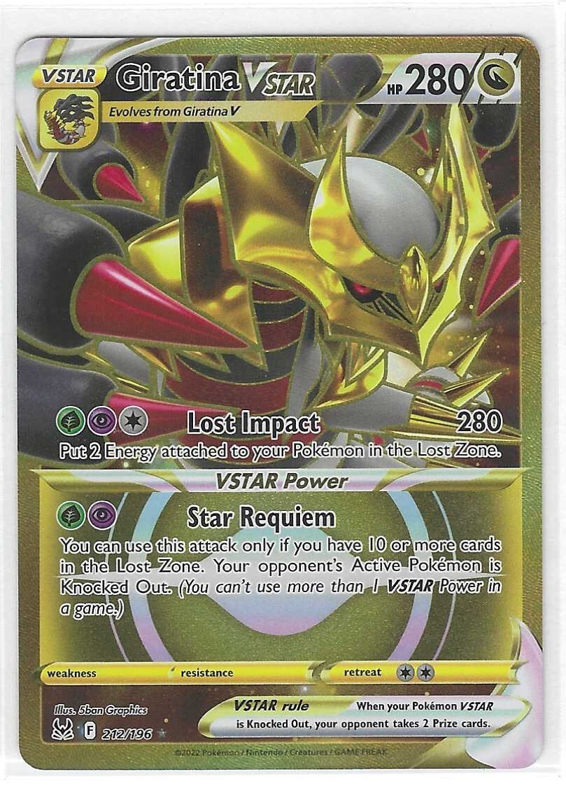 ポケモン - Giratina Vstar 1x Giratina VSTAR - 212/196 - Secret Rare (Gold) NM-Mint