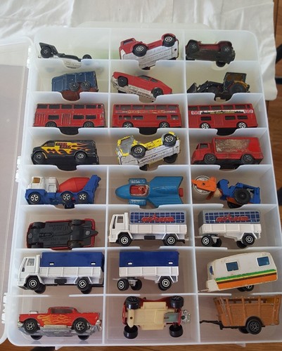 VINTAGE CASE OF 48 CARS 1970'S CORGI (16) MAJORETTE (32)