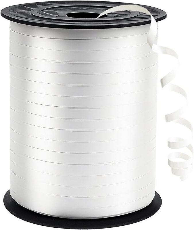 White Curling Ribbon, 500 Yard White Ribbon,1/5