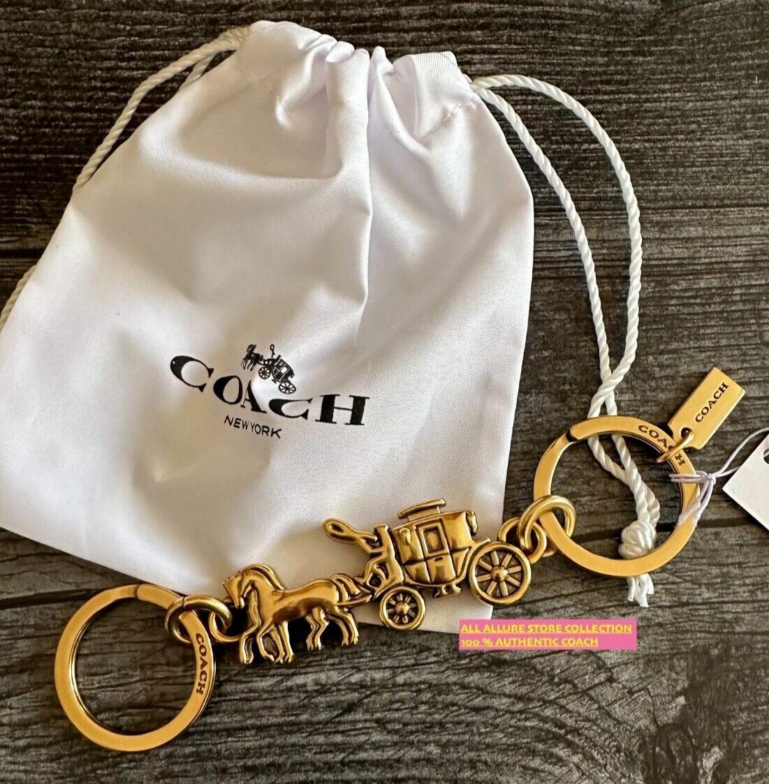 Coach horse and carriage bag charm deals
