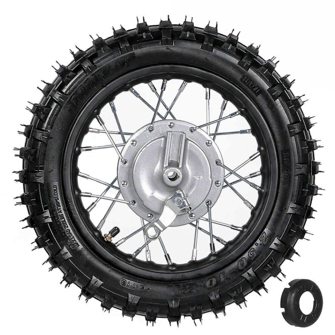 10inch Front Wheel 2.50-10 Tire Rim Drum Brake for Pit DirtBike CRF50 TTR50 PW50