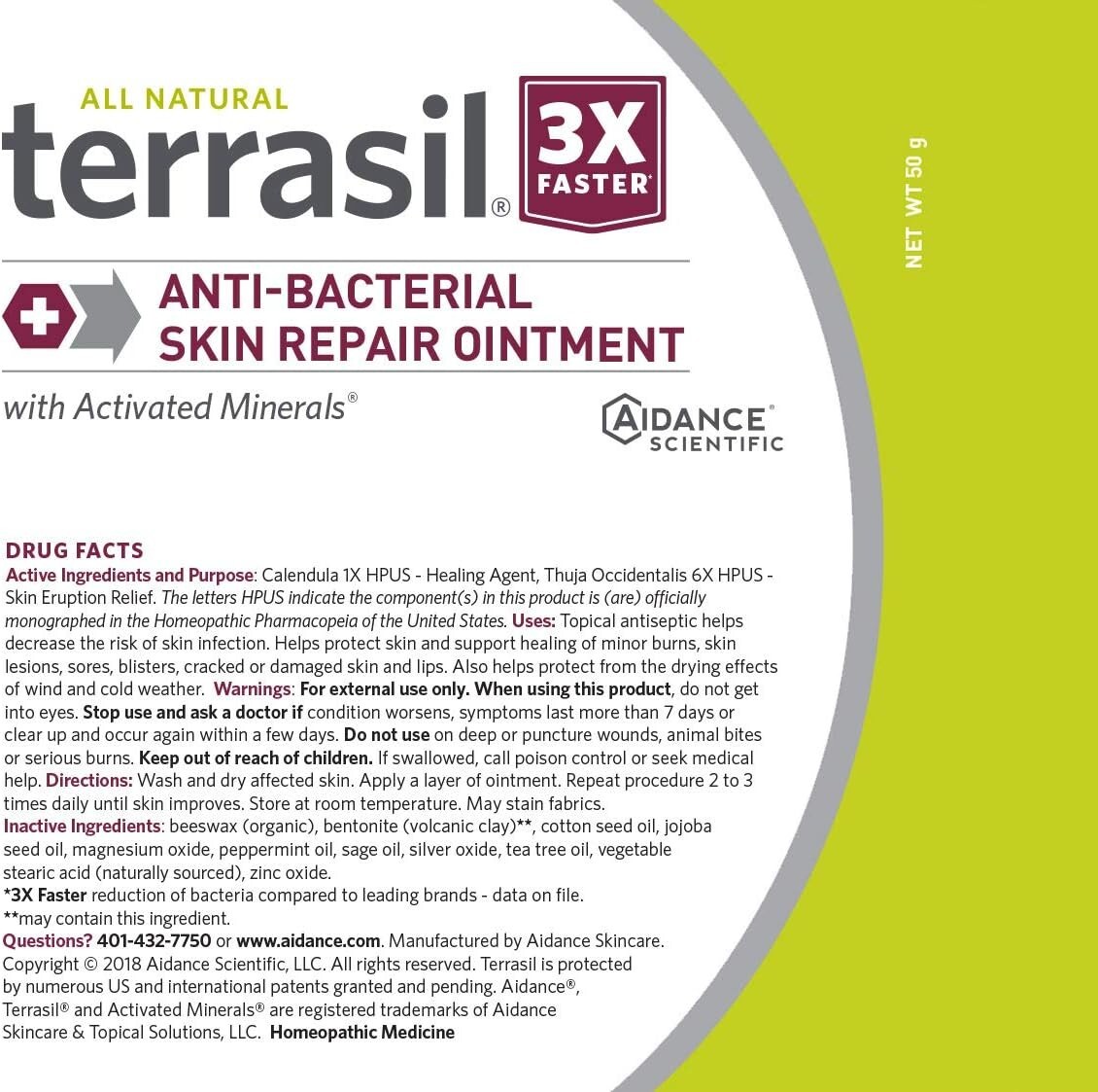 Healing Antibacterial Skin Repair Ointment: Soothing, Natural, Organic - 50g