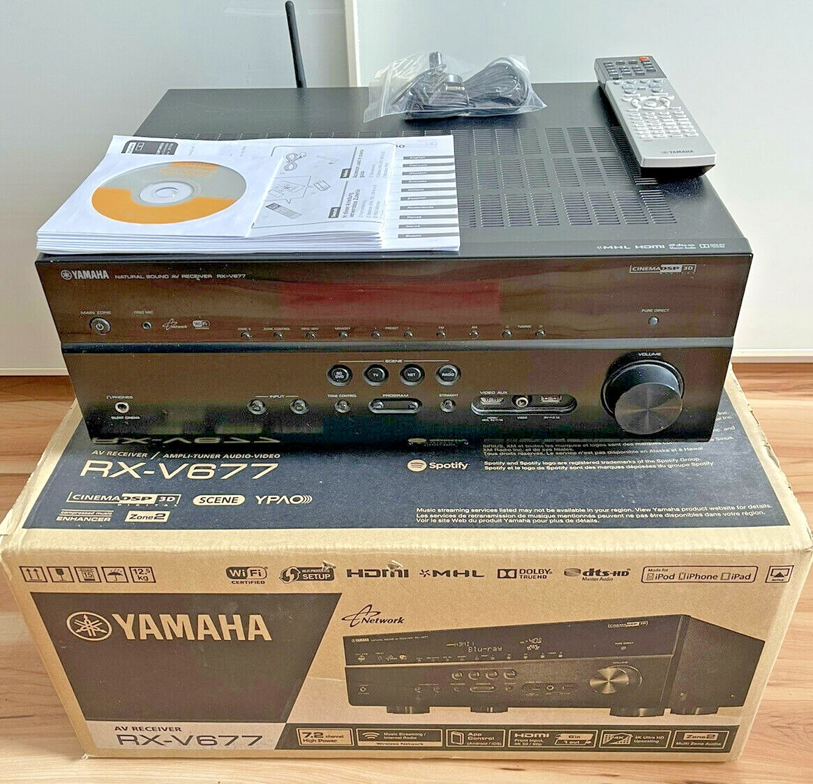 Yamaha RX-V677 AV Receiver Verstärker defekt für Bastler OVP