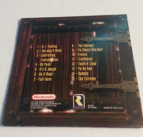 Killer Cuts Killer Instinct Super Nintendo SNES Music CD GAME Soundtrack RARE