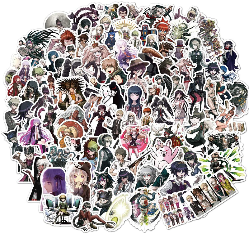 100pcs Danganronpa Stickers Japanese Anime Stickers for Water Bottles Skateboard