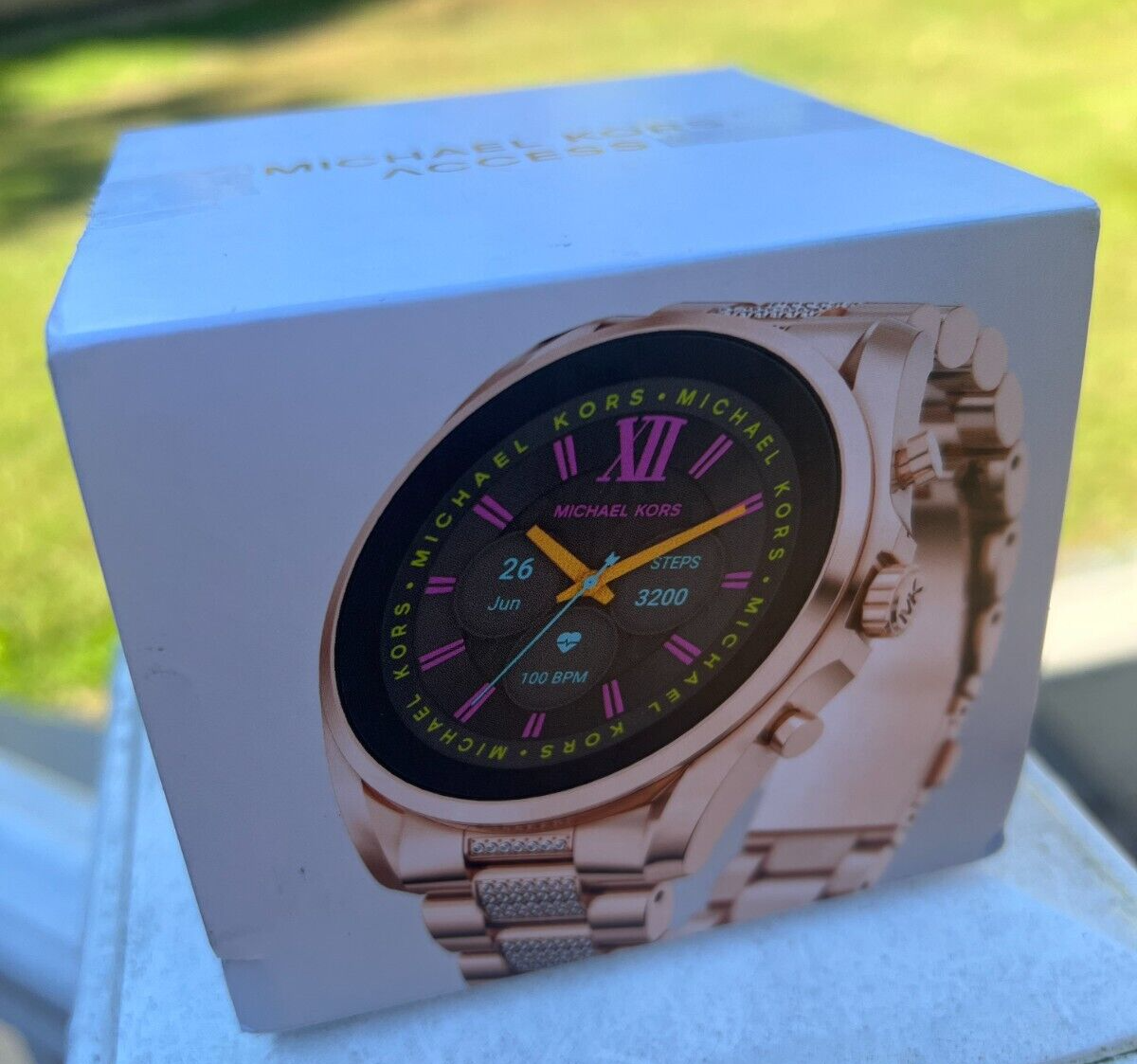 NEW Michael Kors Gen 6 Bradshaw Rose Gold Glitz Smartwatch