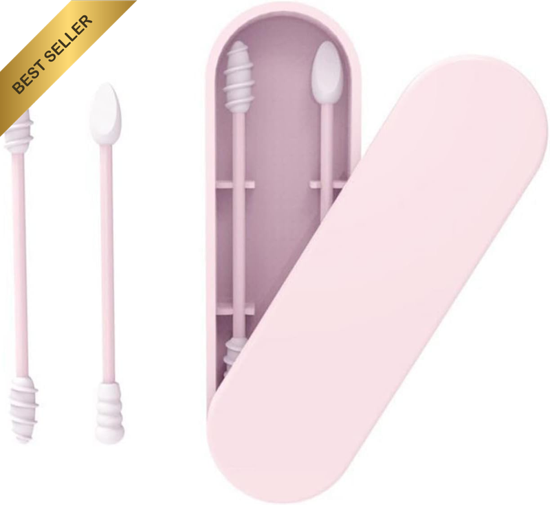 Silicone Cotton Swabs Portable and Cleanable Ear Q-Tip Rough Friction Cotton Swa