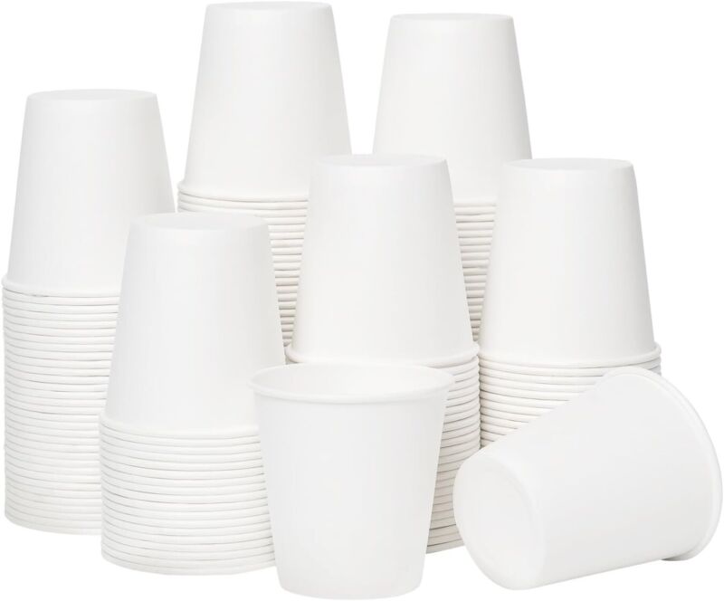 3 Oz. Small Paper Cups, Disposable Mini, Bathroom Mouthwash Cups, CHOOSE QTY