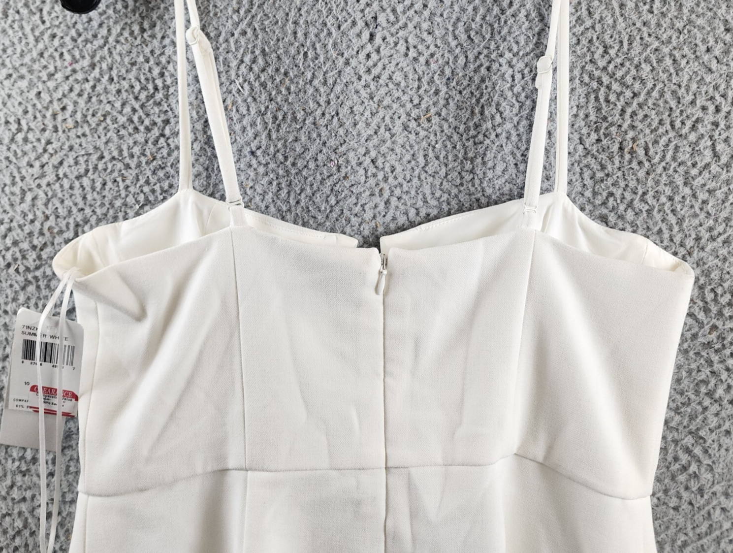 FRENCH CONNECTION Whisper Corset Dress Women's 10 Sumer White Back Zip Closure - Picture 13 of 13