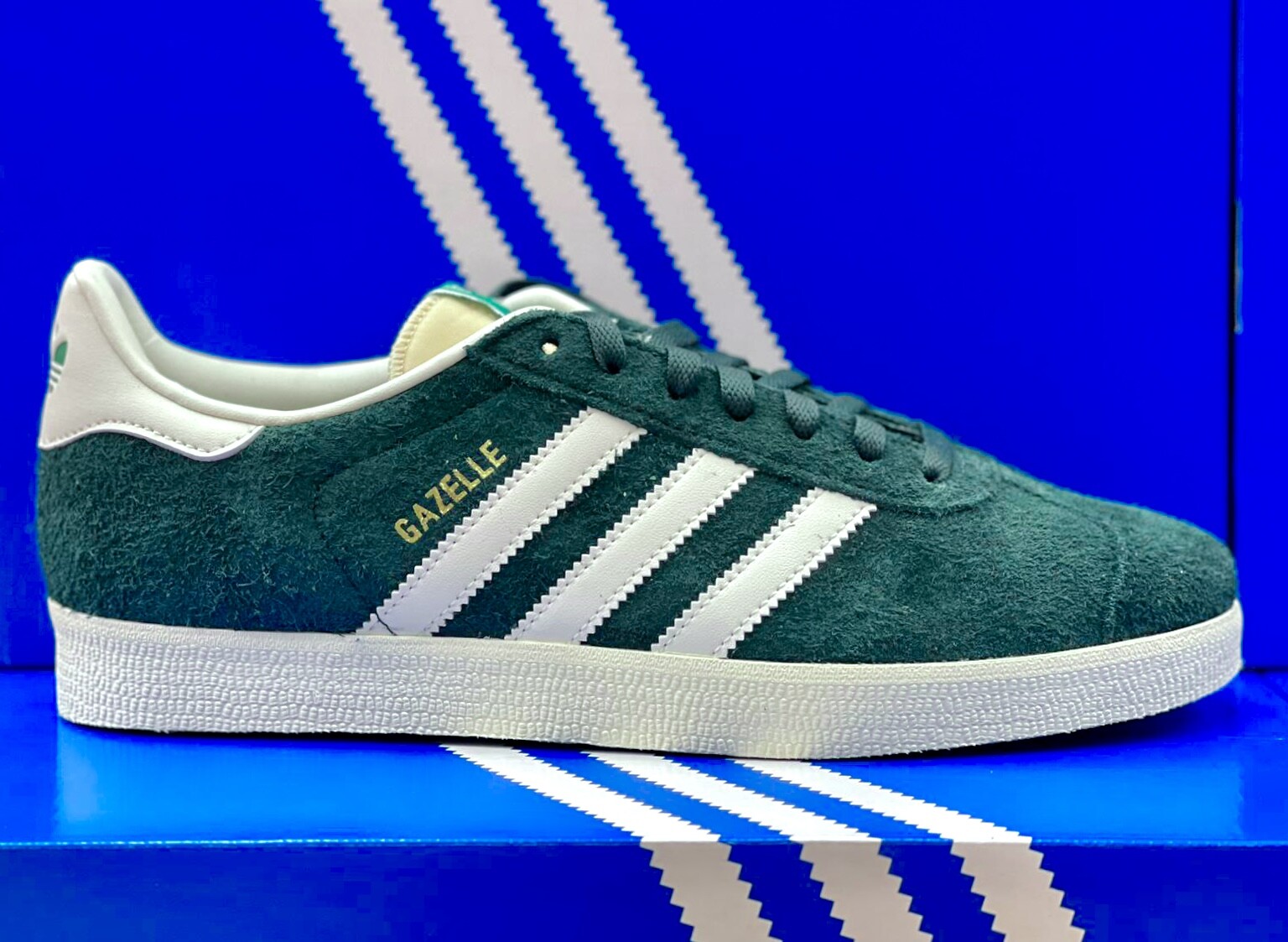 Adidas Men's Gazelle Shoes Core Green Suede IF9655 NEW IN