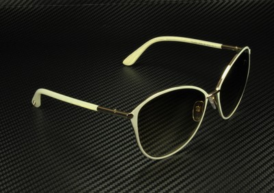 Pre-owned Tom Ford Penelope Ft0320 32f Gold Gradient Brown 59 Mm Women's Sunglasses