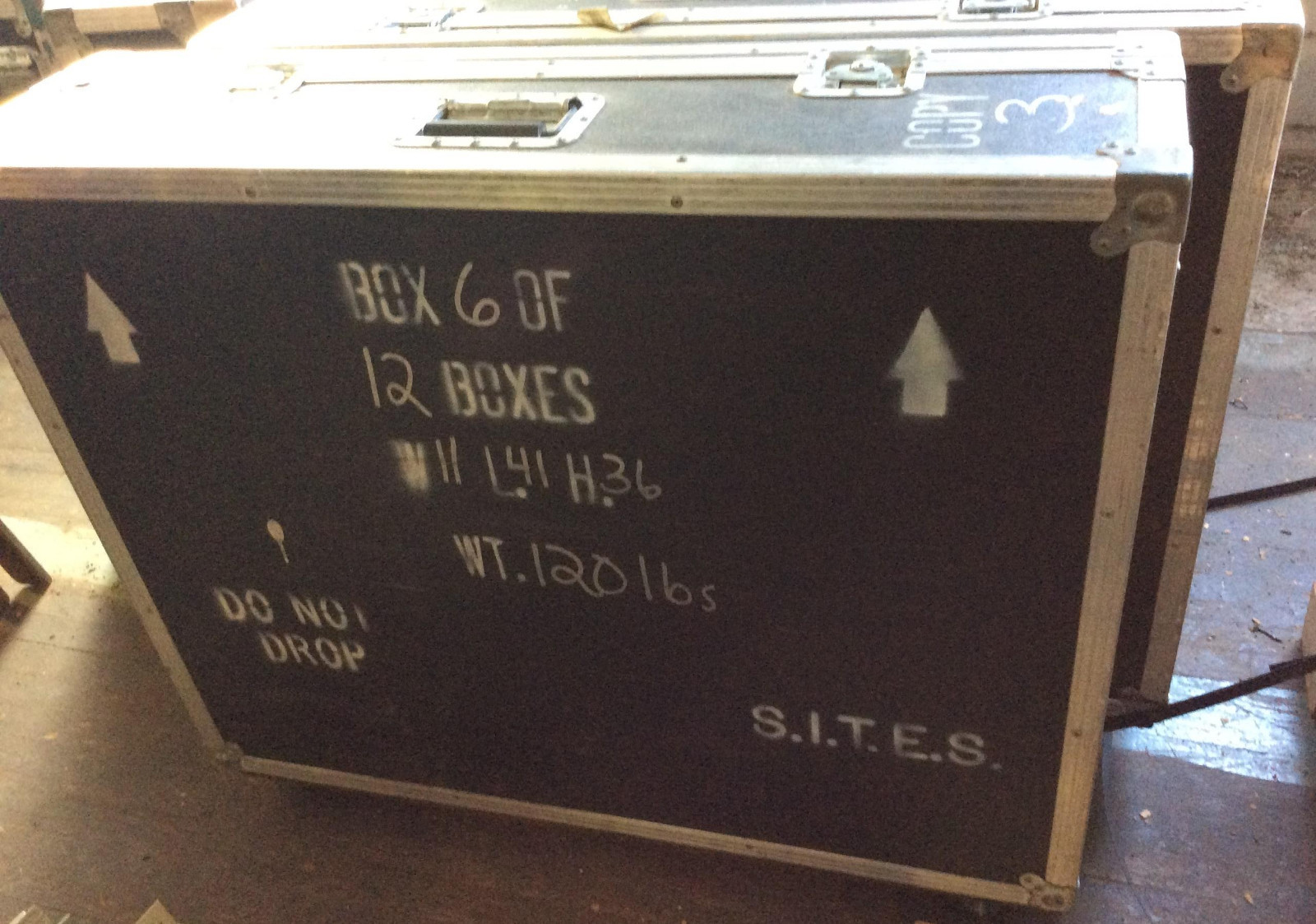 Shipping crates on wheels Music Photography Equipment Flight Cases