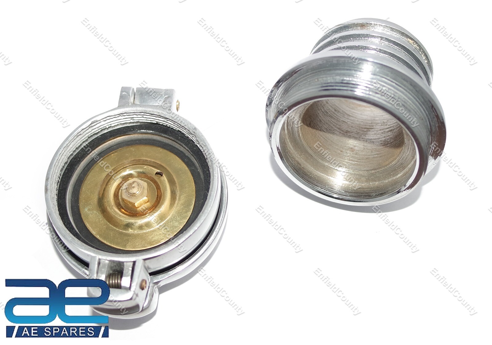 2" Monza Alloy Flip Up Fuel Tank Cap & Alloy Neck For Norton BSA Triumph 