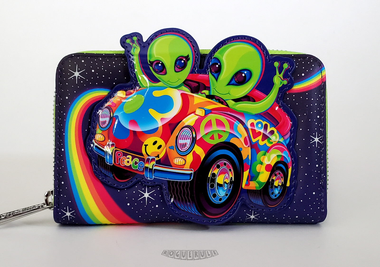 🚦Loungefly Lisa Frank Aliens Wallet - Glow In The Dark - VW