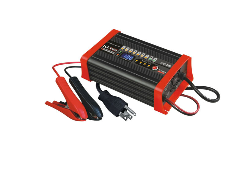 Vmax Bc8s1210a 12v 10a Smart Charger Maintainer Trickle Float Comp W/12v Battery