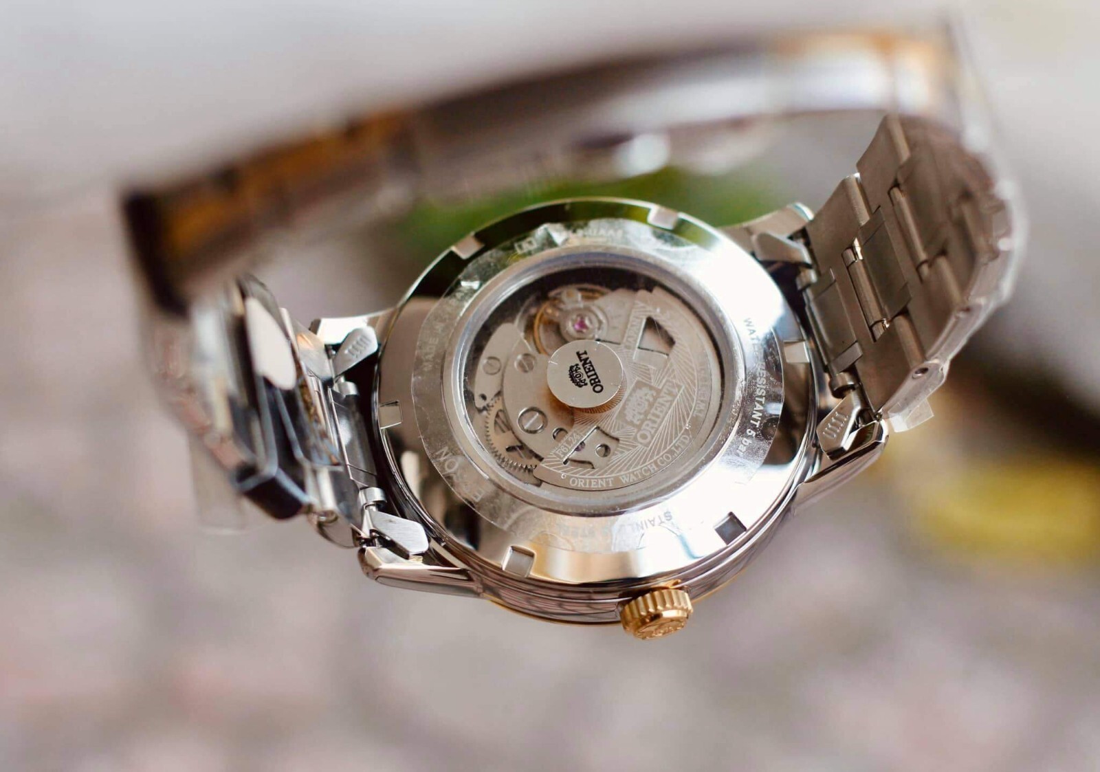 Pre-owned Orient Sun & Moon Automatic As0001s Semi Skeleton Sapphire Crystal Made In Japan